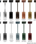 Color variations of Stainless Steel Bradford Shelf Brackets 2 Pack Heavy Duty Quarter Inch Brackets with pre-drilled holes.