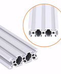 Aluminum T Slot Profile for CNC 3D Printer Frame European Standard Anodized Finish 2020 2040 2060 2080 Series, 250mm Length, Beefy Built To Last Durable Builder Rail for Custom Projects., cut end view