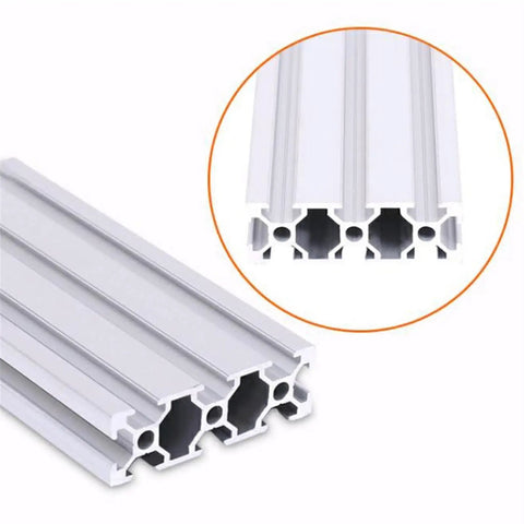 Aluminum T Slot Profile for CNC 3D Printer Frame European Standard Anodized Finish 2020 2040 2060 2080 Series, 250mm Length, Beefy Built To Last Durable Builder Rail for Custom Projects., cut end view