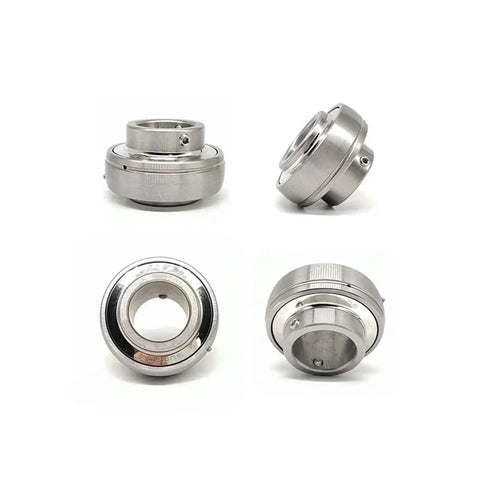 Heavy Duty 304 Stainless Steel Spherical Insert Bearing Rock Solid SUC Series Oil Seal with multiple angles displayed.
