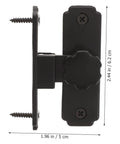 Four Pack Heavy Duty Sliding Door Lock With A Rock Solid 90 Degree Lever And Built Tough Construction side view with screws