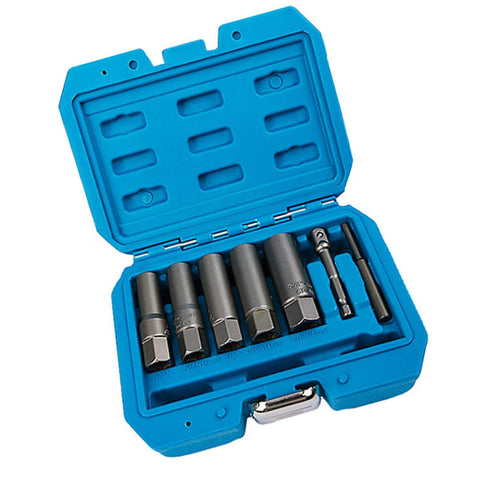 11 Piece Chrome Molybdenum Steel Extractor Set For Damaged Fasteners, 3/8 Inch Drive Rusted Nuts And Screws Removal Kit in blue box