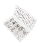 Open top view of 260 Piece Metric M2.5 Stainless Steel Phillips Flat Head Screws With Hex Nuts Assortment Kit for Electronics DIY Projects