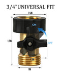 Built Tough Three Quarter Inch Garden Hose Shut Off Valve Set With Ergonomic Handle Solid Brass Construction Leak Proof Rust Resistant