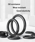 2.4mm O Ring Set Gasket Seal Kit Nitrile Rubber O Rings Assortment For Automotive And Industrial Use High Elasticity And Wear Resistant Seals Great For Replacement In Machinery Automotive Plumbing And Marine Projects Durable Performance, black nitrile O-rings on white background