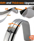 Comparison of thickness for Workhorse Six Pack 3 Inch Thickened 304 Stainless Steel U Clip Pipe Brackets.