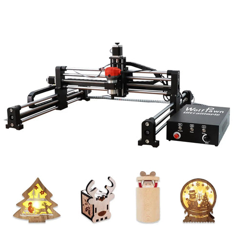 Upgraded 3 Axis CNC Router Milling Machine with Grbl Control for Wood Acrylic Aluminum Engraving and Cutting, front view