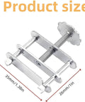 Close-up of steel tubing clamp with adjustable screws, measuring 35mm x 26mm, part of 12Pcs Heavy Duty Tube Water Stopper Steel Telescopic Flow Control Tubing Clamps With Adjustable Screws And Bolts Laboratory Clips Spring Compressors For Hose Lab Home And Beauty Salon set.