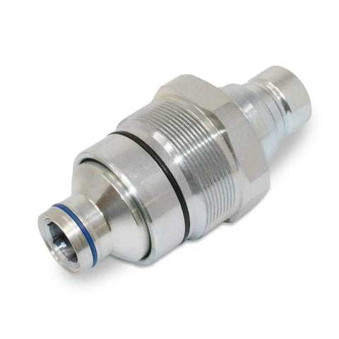 V1311 77140 Replacement Hydraulic Male Flat Face Quick Coupler For Kubota Skid Steer Cartridge Manifold shown in side view
