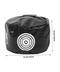 Golf Swing Training Bag with Impact Pouch, weather resistant, black with target pattern, 16.5in x 10.2in