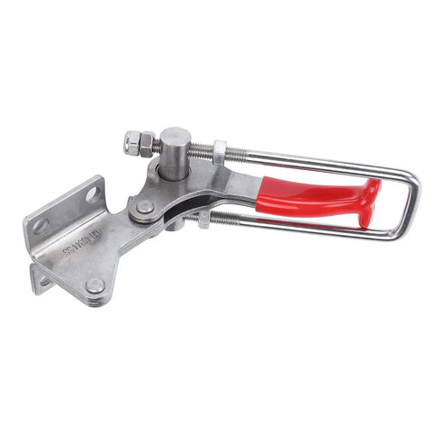 Heavy Duty Stainless Steel Toggle Latch Clamp With Adjustable Design And A劲 Solid 496lb Holding Force Makes It Perfect For Secure Storage, Heavy Equipment, Or DIY Projects That Need A Reliable Locking Mechanism, red handle