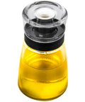 Leak-Proof Oil Dispenser Bottle For Outdoor Camping, 160 Ml And 5.4 Oz Glass Olive Oil And Vinegar Cruet With Well Sealed Silicone Cap, Go-To Picnic Kitchen Companion, No Spill Design, yellow glass bottle