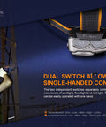 HP25R v2.0 USB C Rechargeable Headlamp Bundle With Backup Battery shown on worker; dual switch control visible