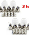 24 pcs Plasma Cutting Torch Consumables Kit for P80 Style Lotos LTP8000 80A displaying electrodes, nozzles, and shield cups.