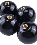 Four Pack Threaded Ball Knob Set M6x35mm Black Joystick Handle Grips For Lighting Installations Control Levers Lawn Mowers