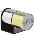 12V DC High Torque Gear Motor With Eccentric Output Shaft For Smooth Oscillation And Vibration, Beefy 5 RPM Low Speed Drive, 37GB520 Gearbox Reduction, Durable Mounting Bracket Included For DIY Robotics And Projects, black bracket