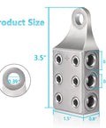 Heavy Duty Battery Post Terminals For One Zero To Six AWG Side Post And Top Post With Bolt Six Way Terminal Design, dimensions shown