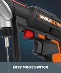 Close-up of Nitro 20V SwitchDriver 2-In-1 Brushless Cordless Drill Driver showcasing easy mode switch and dual chucks