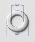 Stainless steel flat washer, 9/16 in outer diameter, 3/16 in hole