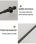 Built Like A Tank Wall Mount Handrail Stair Railing Bracket showing black wrought iron structure and thicker pipes, indoor/outdoor use.