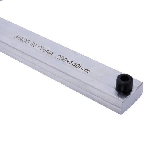 Heavy Duty F Clamp With Removable Swivel Pads And Deep 8 Inch Jaw For Serious Welding And Woodworking Projects That Need Real Grit And Grip To Hold Things Tight, showing metal arm with measurements.