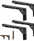 24 Inch Floating Shelf Bracket Set For Garage Heavy Duty Folding Wall Mounted Collapsible Shelves Max Load 330 Lb Pack Of 4