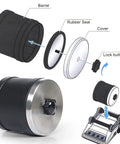 Rock Tumbler Kit With 7 Day Digital Timer Detachable Mini Electric Stone Polisher DIY Gemstone Grinder For Adults And Kids Easy To Use Grinding Machine showing barrel and parts detail.