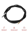 Six Pack DS18B20 Temperature Sensor Probes 2M Waterproof Stainless Steel Temperature Probe Kit For Arduino ESP32 Xiao And Other Development Boards Minus 55C To 125C Range DIY Maker Friendly. Coiled cable and probe with wire ends.
