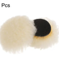 These 3 Inch Wool Buffing Pads Lock Right Onto Your Buffer In Seconds, soft 3 inch wool pad for car detailing and furniture refinishing.