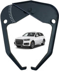 Nyutcwe Wheel Rim Measuring Tool, ABS Tire Width Gauge with measurement scale, against a background of a white SUV.