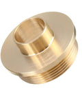 Premium Pure Copper Router Bushing Guide Set Dead Nuts Precise For Fine Woodworking component with smooth finish and threaded outer edge.