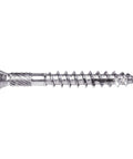 Beefy Eight By One And One Half Inch Silver Star Stainless Steel Wood Screw With Torx Star Drive Head, Grade 305 Stainless