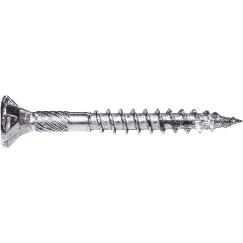 Beefy Eight By One And One Half Inch Silver Star Stainless Steel Wood Screw With Torx Star Drive Head, Grade 305 Stainless