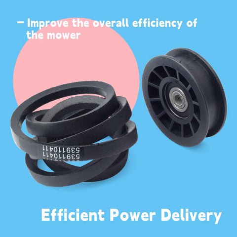 Heavy Duty Drive Idler Pulley And Belt Kit Replacement For Husqvarna Z254F Lawn Mower Includes 539110311 Idler And 539110411 Belt