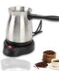 Electric Turkish Coffee Maker Stainless Steel 600ml Pot Warmer Kettle For Home And Travel 5 To 6 Cups Capacity Turkish Cezve Style Brew