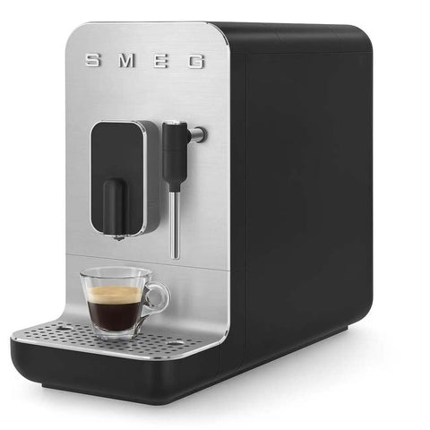 Front view of Fully Automatic Coffee Machine With Steam For Home Use Black BCC12BLMUS Six Drink Options Including Ristretto