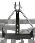 Close-up of Cat 0 Disc Plow Harrow For Compact Tractors 54 Inch Wide With 8 Hardened Steel Disc Blades, showing hitch connection.