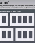 Matte Snow White 2 Gang Screwless Wall Plate Decorator Outlet Cover For Light Switch Dimmer USB GFCI Receptacle Display