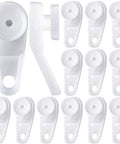 12 Pack Curtain Track Gliders For Window And Shower Traverse Rod Sliders Plastic Rail Sliders Ceiling Roller Track Hooks Durable White Sliders For Easy Curtain Hanging And Smooth Operation, 3.3 x 1.2 cm