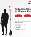 Legit Three Piece Adjustable Stand Up Paddle Board Gear With Durable Composite Blade, 67 to 86 inches adjustable paddle.