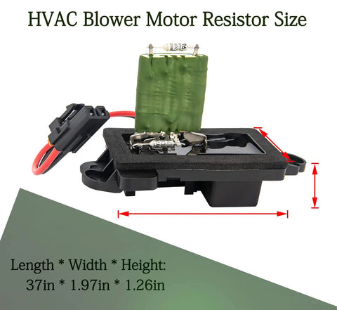 Direct Fit Blower Motor Resistor Kit With Harness For Chevy Silverado GMC Suburban Sierra Yukon 2003 2006 with dimensions
