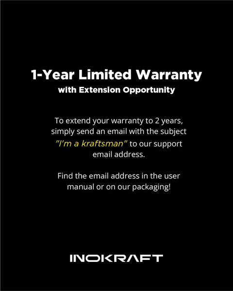 1-Year Limited Warranty for Heavy Duty Cart Airless Paint Sprayer with email instructions to extend coverage.