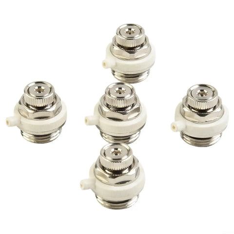Five Automatic Half Inch Air Vent Radiator Valves With Auto Cut Off And Self Bleed for Heating Systems, Pack of 5