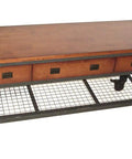 Rolling Workbench With Solid Hardwood Top 72 Inch By 24 Inch Heavy Duty Steel Construction Three Drawer Tool Station For Home Garage And Workshop Big Workspace Durable Easy Mobility On Wheels.