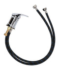 Commercial Grade Barbershop Shampoo Basin Faucet Mixing Valve featuring chrome finish and flex hose for salon use.