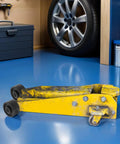 Top Shelf 62mm Floor Jack Rollers For 3 Ton Hydraulic Jacks With 20mm Mounting Holes Durable Steel Replacement Casters Built Like A Tank For Smooth Rolling Garage Upgrades on yellow floor jack.
