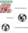 20 Pack Threaded Ball Nut Knobs M5x12mm Carbon Steel Female Threads Ball Nut Caps for lighting fixtures machinery DIY round solid screw cap covers Chrome tone finish Pro grade for control panels and welding tools