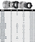 Check Out These Chuck Collet Nuts For Your Engraving Machine Or CNC Milling Cutter. High Precision ER8 11 16 20 25 Nuts in a chart layout.