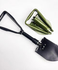 Tri Fold Survival Shovel With Pick Carbon Steel Tactical Entrenching Tool for Snow Off Road Camping Gardening Beach Digging Black