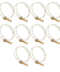 Ten Pieces Double Wire Hose Clamps Adjustable Double Wire Water Hose Barb Clamp Pipe Clip Hoop Plumbing Fastener 28 To 32 Millimeter Range Stainless Steel With Zinc Plated Finish Corrosion Resistant